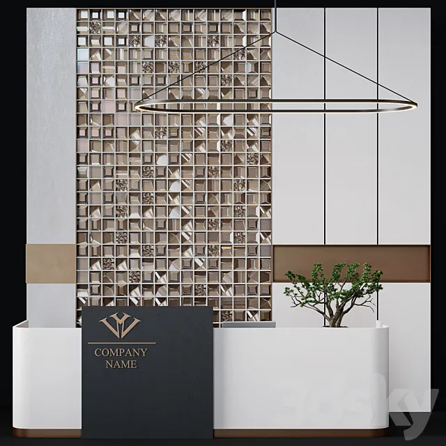 Reception desk 18 3ds Max