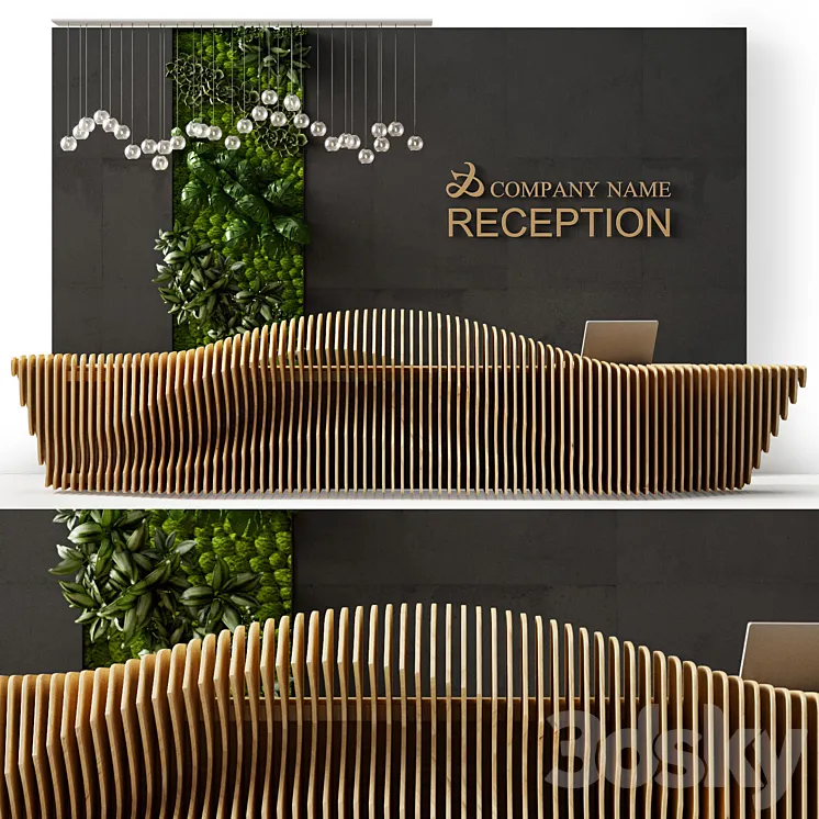 Reception desk 3 3DS Max