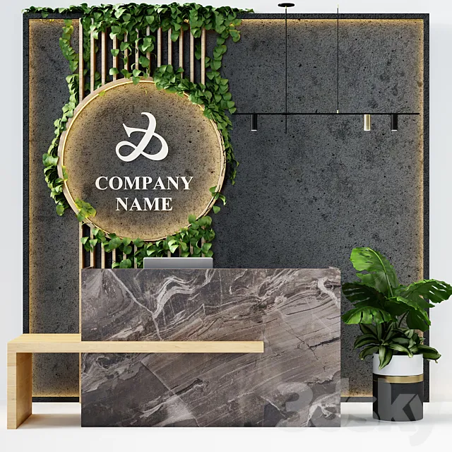 Reception desk 9 3DS Max Model