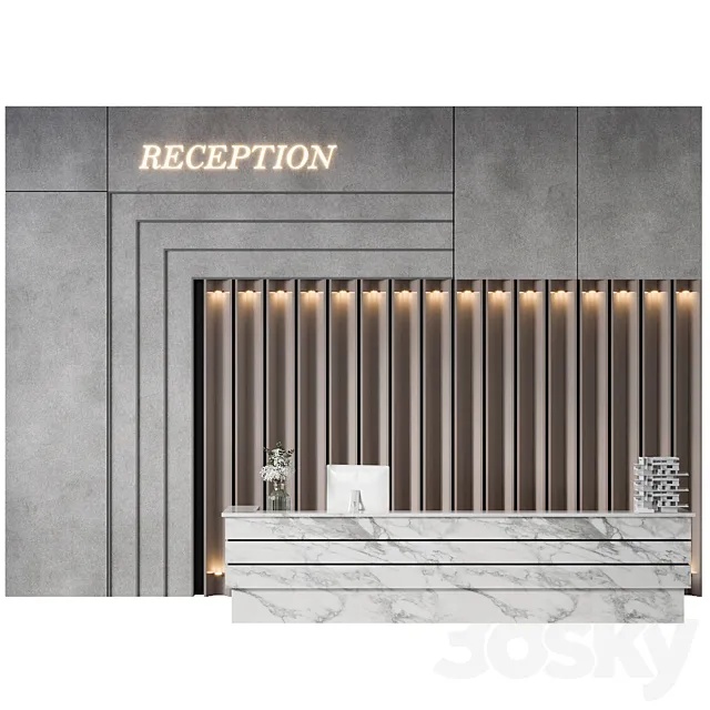 RECEPTION DESK NO28 3ds Max