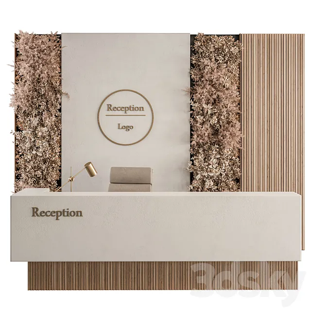 Reception Desk – Office Set 392 3ds Max