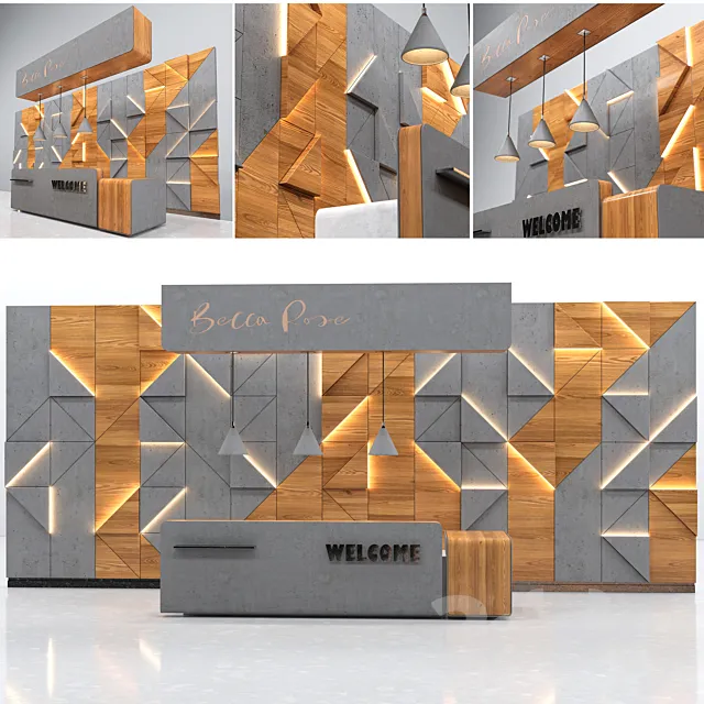 Reception Zone (Reception Desk) 3ds Max