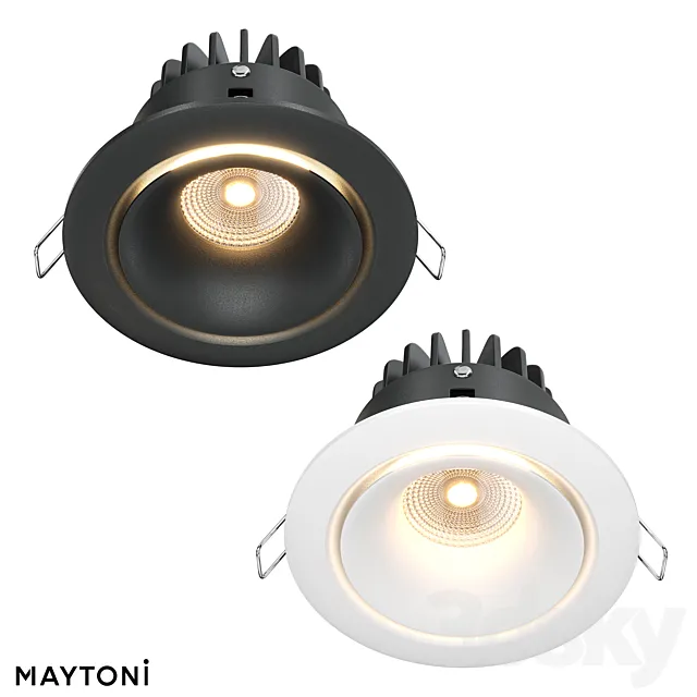 Recessed lamp Yin DL031-2-L12B; DL031-2-L12W 3DS Max Model