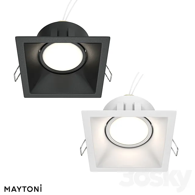 Recessed luminaire Dot DL029-2-01B; DL029-2-01W 3ds Max