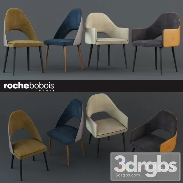 Rechebobois Paris Chair Set 3dsmax Download