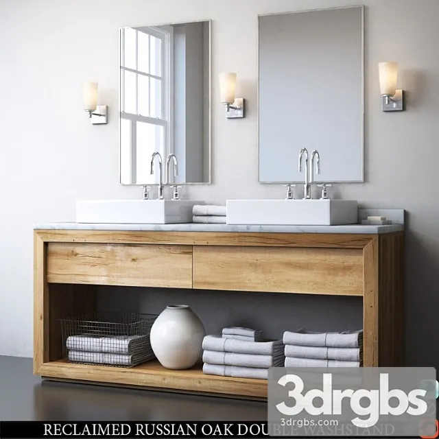 Reclaimed Russian Oak Double Washstand 3dsmax Download