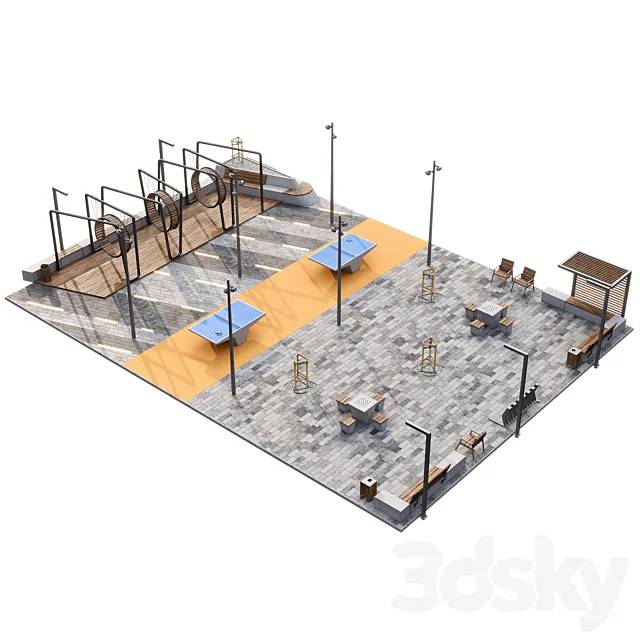 Recreation area for adults 3ds Max