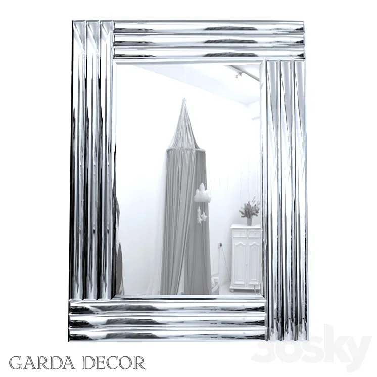 Rectangular Decorative Mirror 50SX-8008\/1 Garda Decor 3DS Max