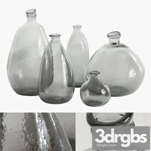 Recycled glass vases