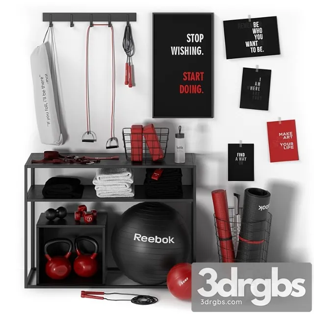 Red and black sports set 3dsmax Download