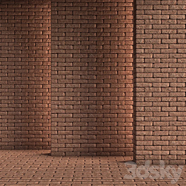 Red brick 01 3DS Max Model