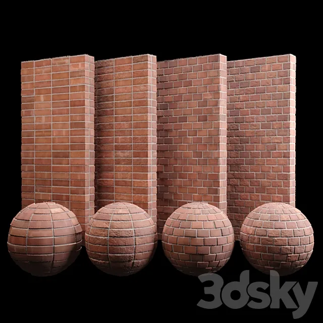 Red Brick Tiles 02 3ds Max