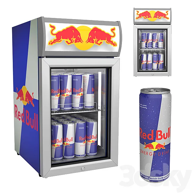 Red bull mini bar 3ds Max