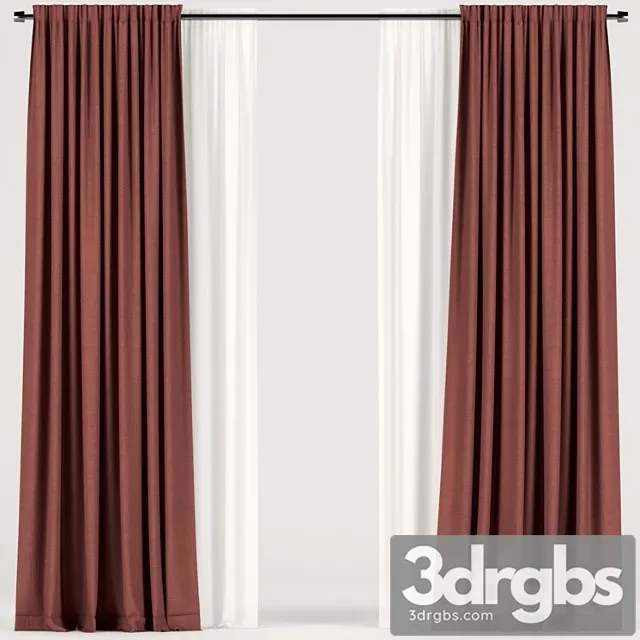 Red curtains. 3dsmax Download