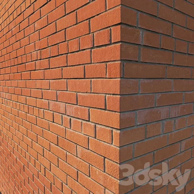 Red facing brick 3DS Max Model