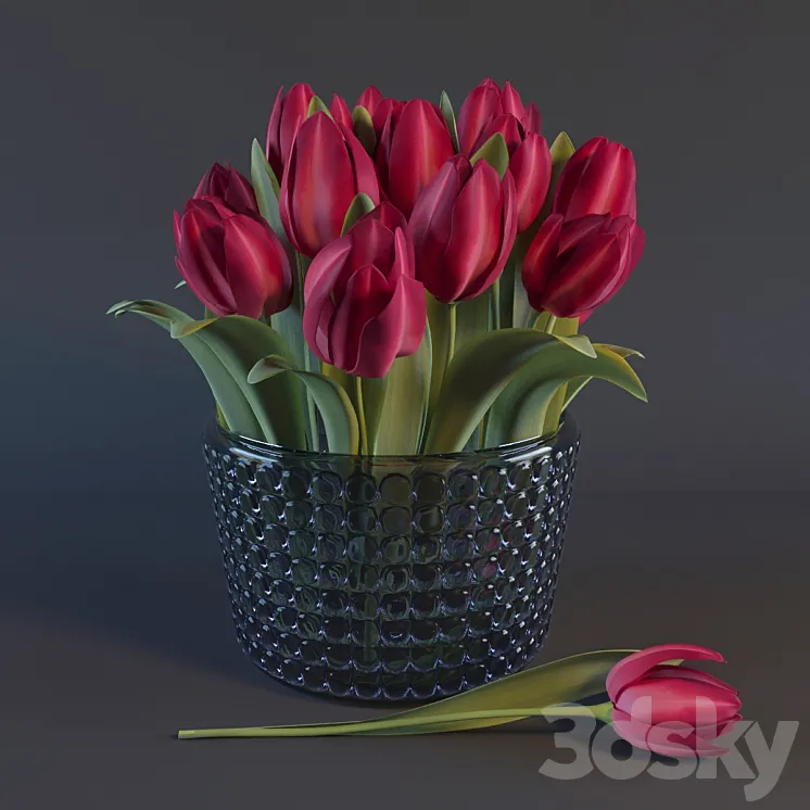 Red Tulips 3DS Max