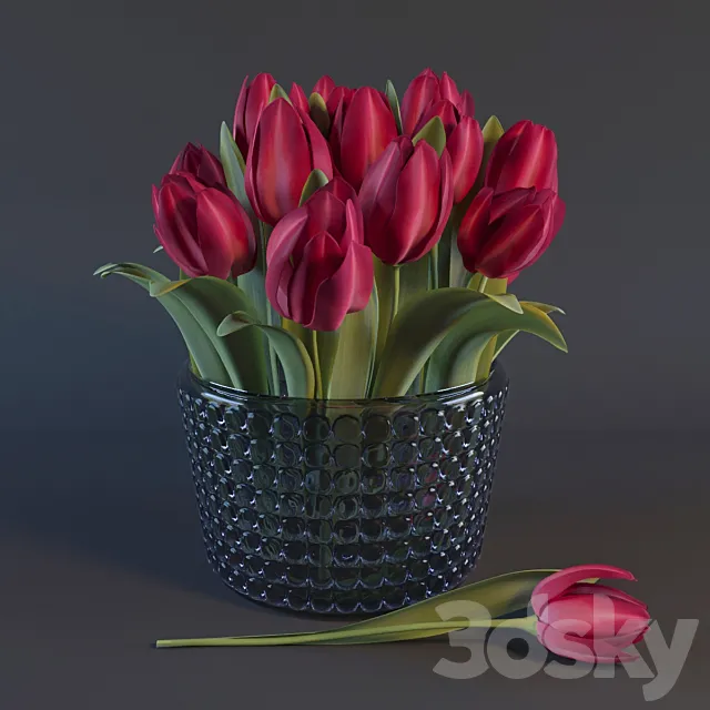 Red Tulips 3DSMax File