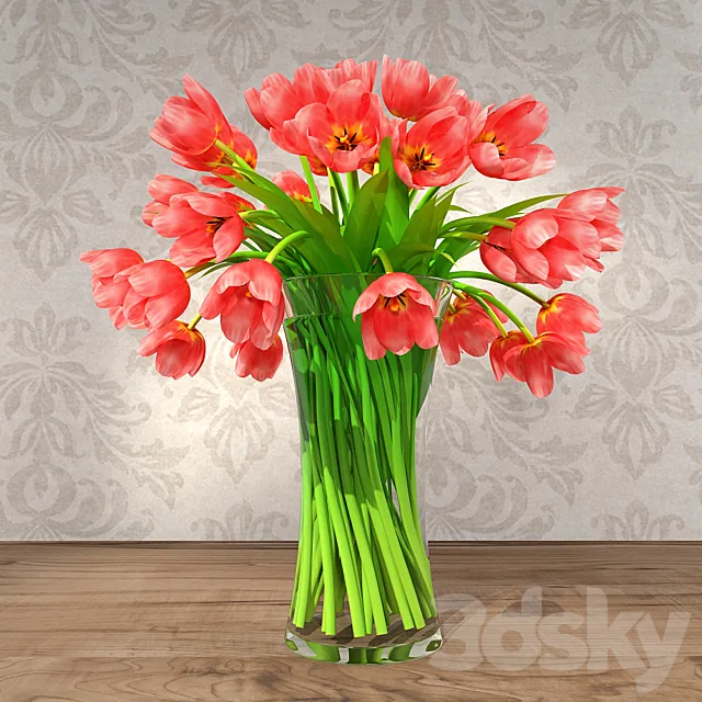 Red Tulips 3DSMax File