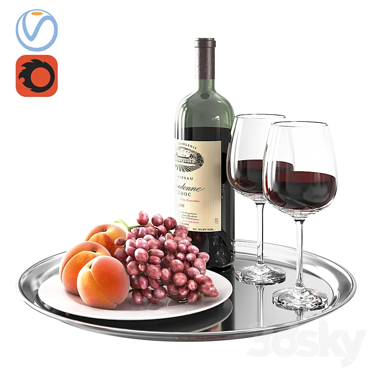Red Wine 3DS Max