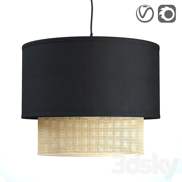 Reed hanging lampshade Dolkie 3ds Max