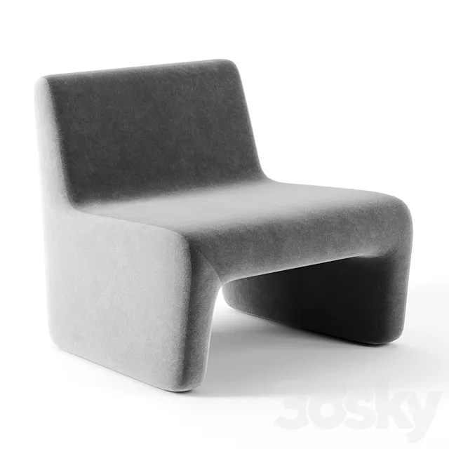 Reeno occasional chair by Grazia and Co 3ds Max