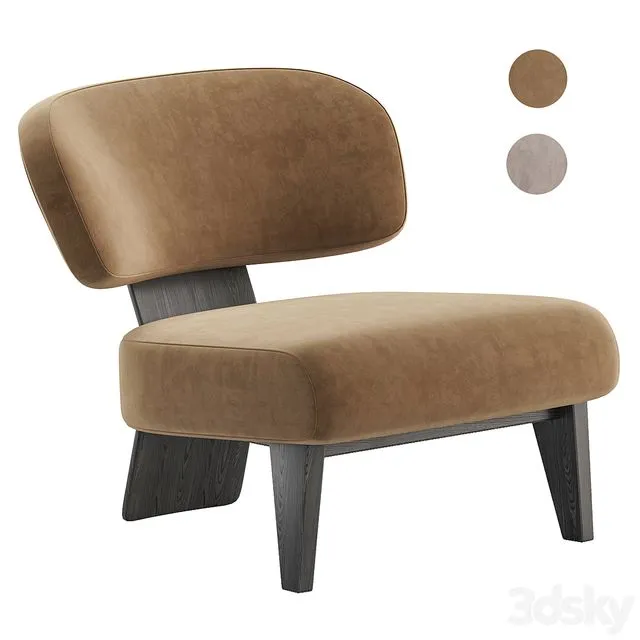 REEVES armchair by Minotti 3dsMax Model