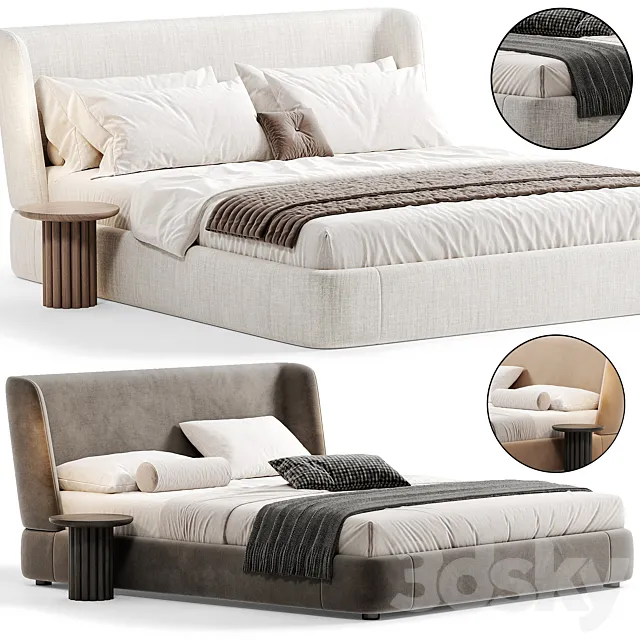 Reeves Bed By Minotti 3DS Max Model