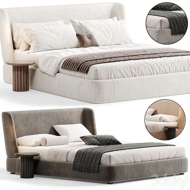 Reeves Bed By Minotti 3dsMax Model