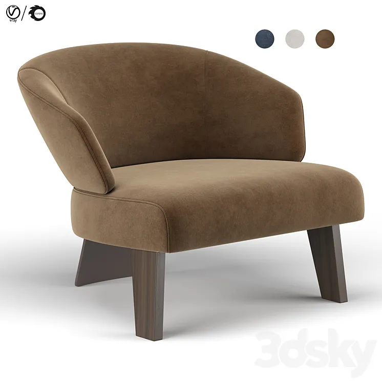 Reeves large armchair 3DS Max