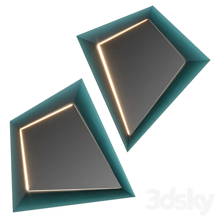 Reflex Angelo Quartz Asymmetric Mirror 3DS Max