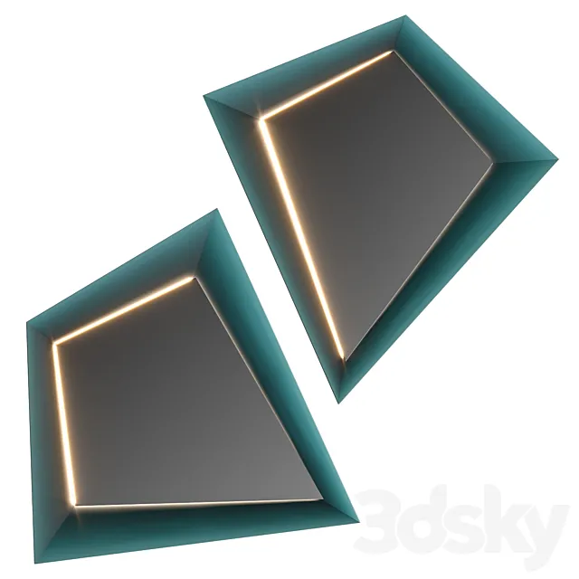 Reflex Angelo Quartz Asymmetric Mirror 3DSMax File
