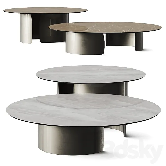 Reflex Petalo Marble Coffee Tables 3DS Max Model