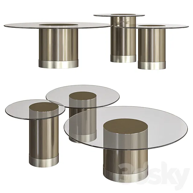 Reflex Tau Round Coffee Tables 3DS Max Model