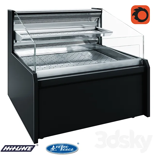 Refrigerated display case 1622 Missouri AC 120 cascade fish self 120-DPLM 3DS Max Model