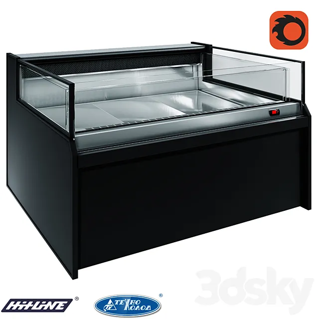 Refrigerated display case 1625 Missouri AC 120 M0 self 092-DLA 3DS Max Model