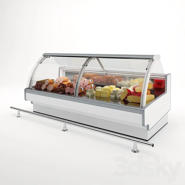 Refrigerated display case Aurora. 3DS Max Model