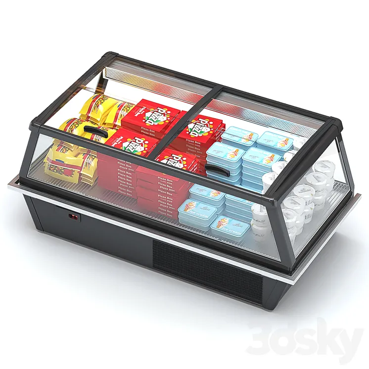Refrigerated display case HitLine 3DS Max Model