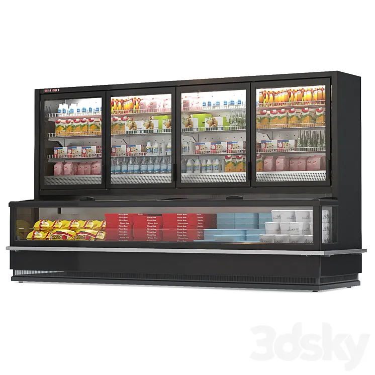 Refrigerated display case HitLine 3DS Max Model