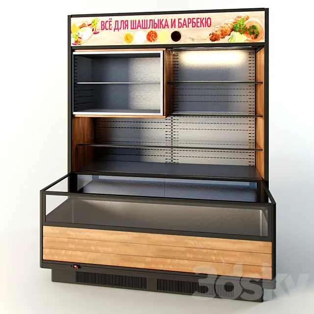 Refrigerated display case with Bonetti 3DS Max Model