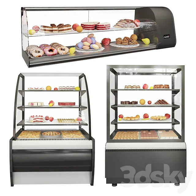 Refrigerated display cases Carboma 3DS Max Model