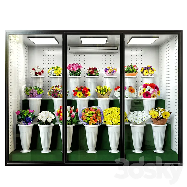 Refrigerated display for flowers 3DS Max Model