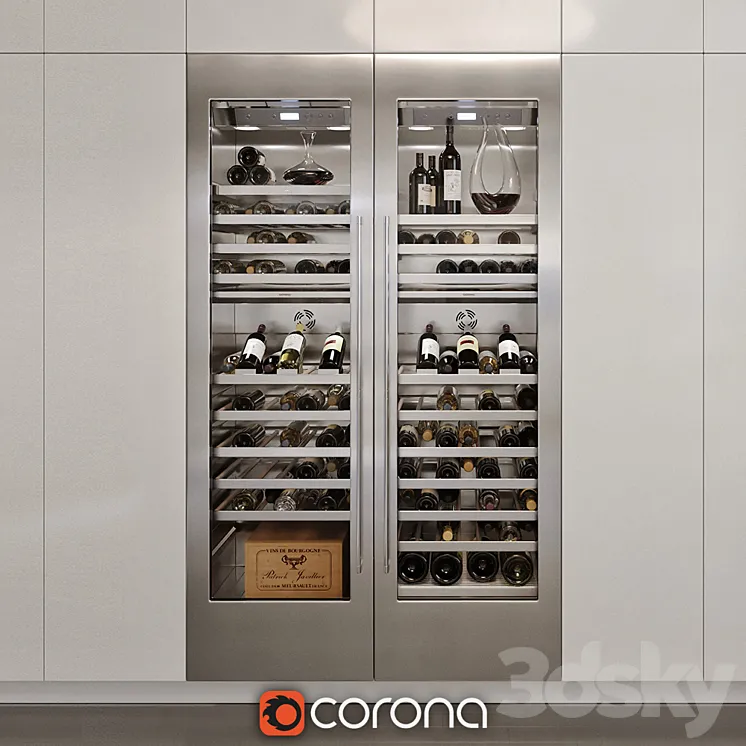 Refrigerator for wine gaggenau rw 464 3DS Max