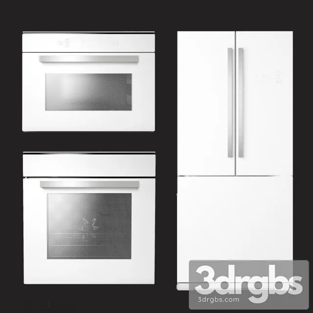Refrigerator Kitchen Appliance Set 3dsmax Download