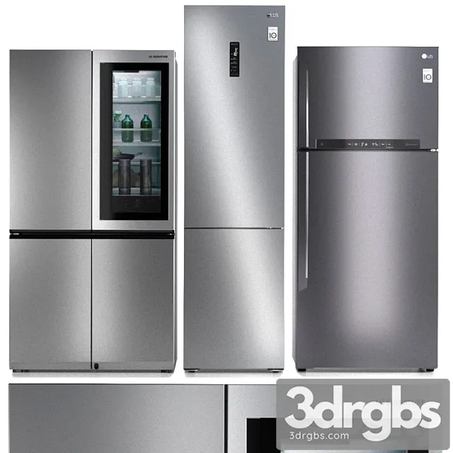 Refrigerator Set LG 5 3dsmax Download