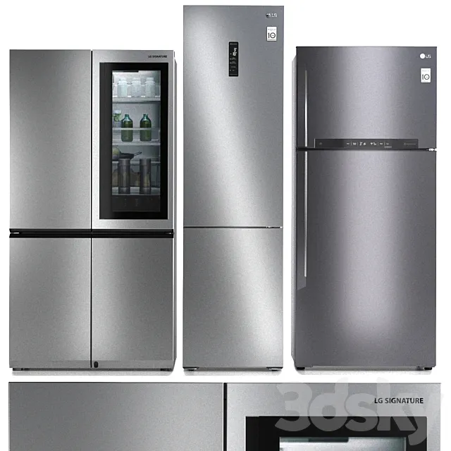 Refrigerator set LG 5 3DSMax File