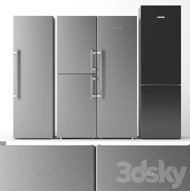 Refrigerator set Liebherr 3DSMax File