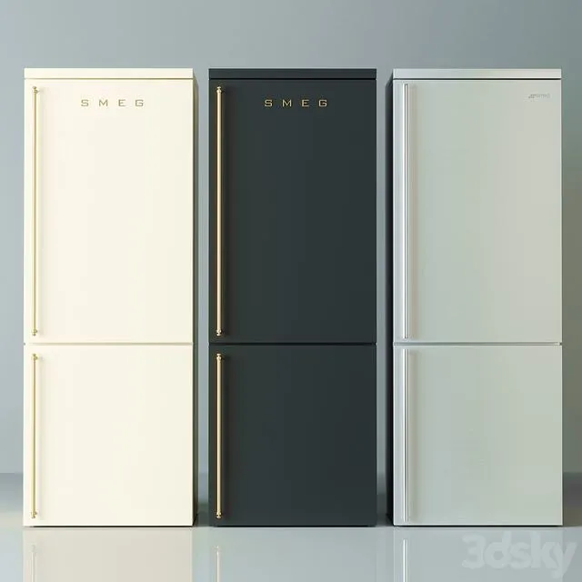 Refrigerator Smeg Coloniale 3dsMax Model