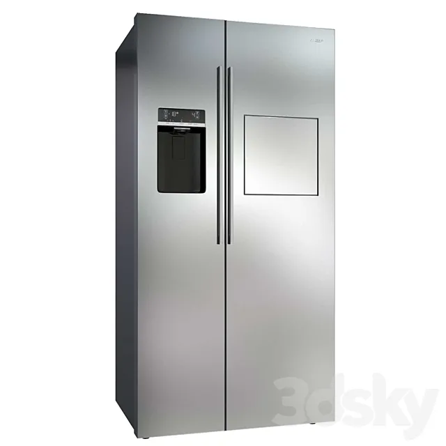 Refrigerator Smeg SBS63XEDH 3DSMax File