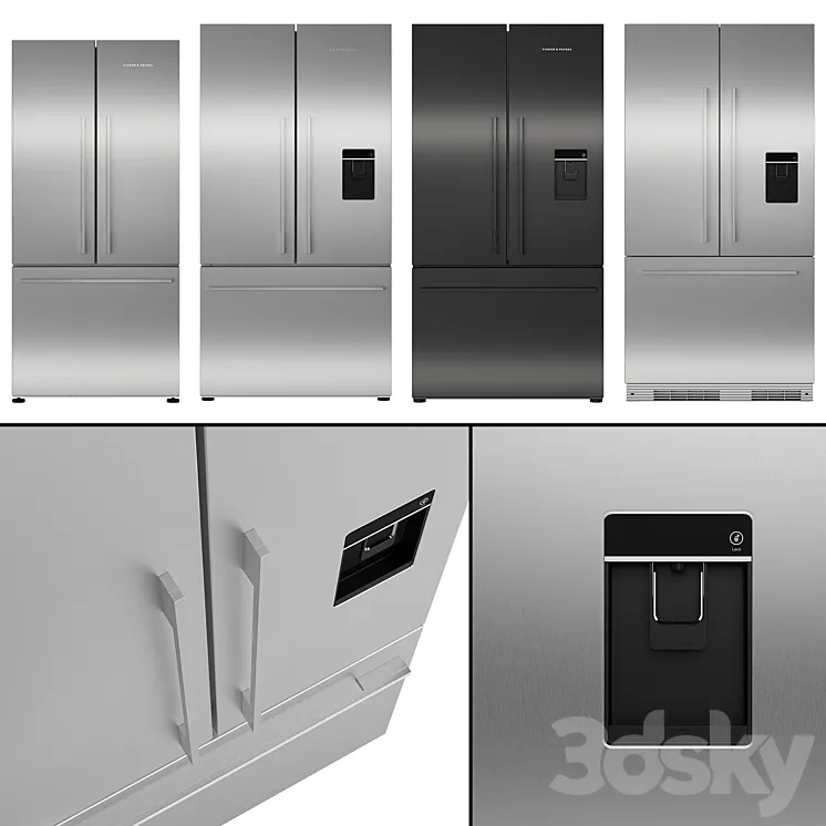 Refrigerators Fisher & Paykel Set 2 3DS Max