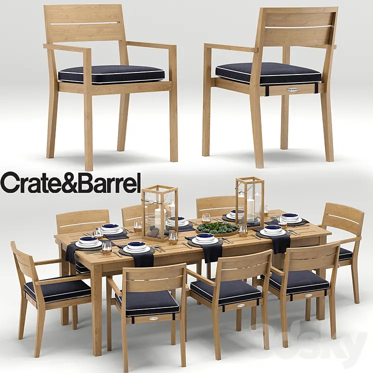Regatta Dining Collection Crate&Barrel 3DS Max